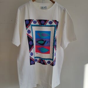 Vintage Sgt Leisure White Graphic Short Sleeve Tee Maui 90s Tube T-Shirt XL